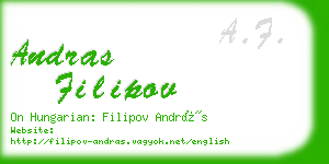 andras filipov business card